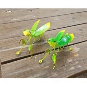 GIFTME 5 Mantis - Set 2 Decorazioni Giardino In Metallo A Forma Di Mantide Religiosa - 23,9 X 15,3 Cm - 2